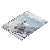 Kirche in einer alpinen Winterlandschaft Notizblock (Linke Seite)