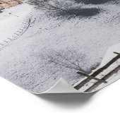 Kirche in einer alpinen Winterlandschaft Poster (Ecke)