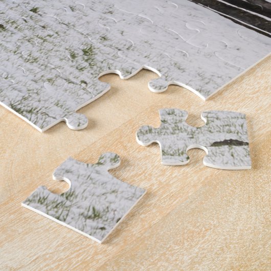 Kirche in einer alpinen Winterlandschaft Puzzle (Seite)