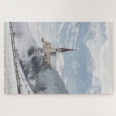Kirche in einer alpinen Winterlandschaft Puzzle (Horizontal)