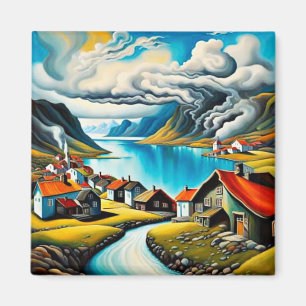 Kirche in Fjord3 Magnet