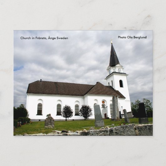 Kirche in Fränsta, Ånge Schweden, ... Postkarte (Vorderseite)