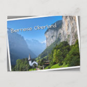Kirche in Lauterbrunnen, Schweiz Postkarte (Vorderseite)