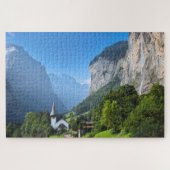 Kirche in Lauterbrunnen, Schweiz Puzzle (Horizontal)