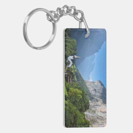 Kirche in Lauterbrunnen, Schweiz Schlüsselanhänger (Vorderseite links)