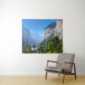 Kirche in Lauterbrunnen, Schweiz Wandteppich (Beispiel (Horizontal))