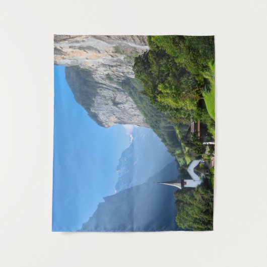 Kirche in Lauterbrunnen, Schweiz Wandteppich (Vorderseite)
