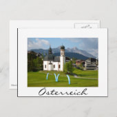 Kirche in Österreich - weiße Postkarte (Vorne/Hinten)