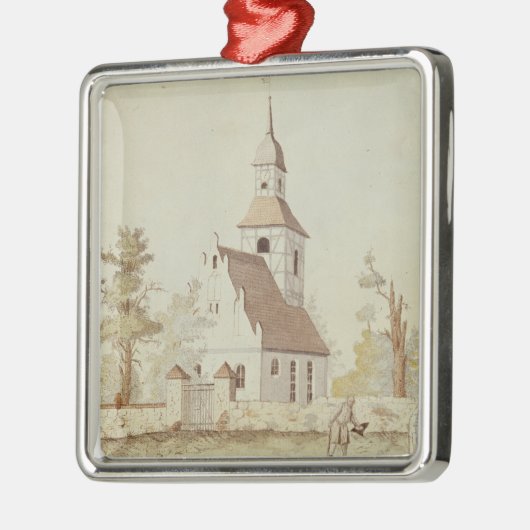 Kirche in Pankow, Berlin Silbernes Ornament (Links)