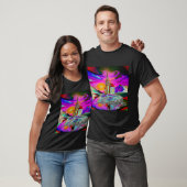 Kirche in psychedelischer Landschaft 1 T-Shirt (Unisex)