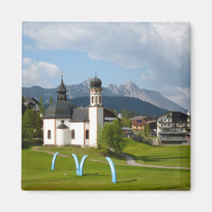 Kirche in Seefeld, Österreich-Magnet Magnet