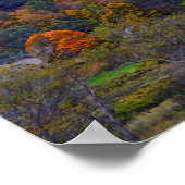 Kirche in Stowe, Vermont, im Herbst Poster (Ecke)