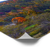 Kirche in Stowe, Vermont, im Herbst Poster (Ecke)