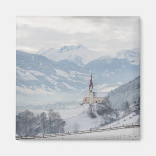 Kirche in Zillertal im Winter Magnet