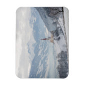 Kirche in Zillertal im Winter rechteckig Magnet (Vertikal)