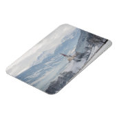 Kirche in Zillertal im Winter rechteckig Magnet (Linke Seite)