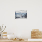 Kirche in Zillertal im Winterposter Poster (Küche)