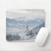 Kirche in Zillertal in Winter mousepad (Mit Mouse)