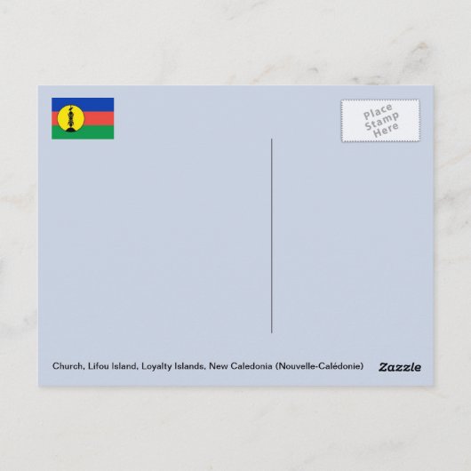 Kirche, Insel Lifou, Neukaledonien Postkarte (Rückseite)