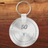 Kirche Jahrestag Feier Pearls Silver Schlüsselanhänger (Vorderseite)