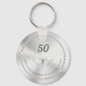 Kirche Jahrestag Feier Pearls Silver Schlüsselanhänger (Rückseite)