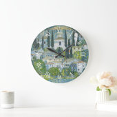 Kirche (Kirche) in Cassone von Gustav Klimt Große Wanduhr (Zuhause)