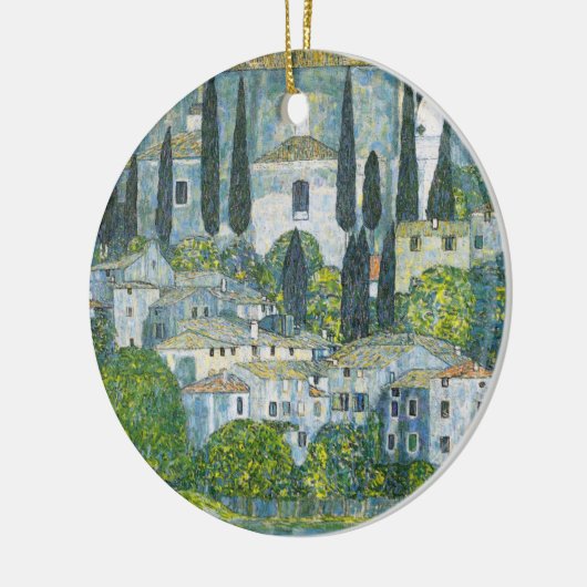 Kirche (Kirche) in Cassone von Gustav Klimt Keramik Ornament (Links)