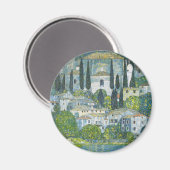 Kirche (Kirche) in Cassone von Gustav Klimt Magnet (Vorderseite/Rückseite)