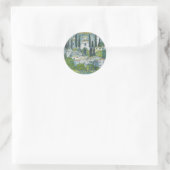 Kirche (Kirche) in Cassone von Gustav Klimt Runder Aufkleber (Tasche)