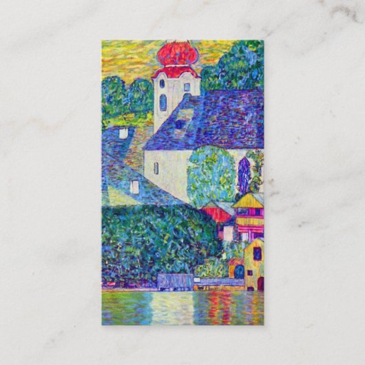 Kirche Klimt St. Wolfgang in Unterach auf See Visitenkarte (Vorderseite)