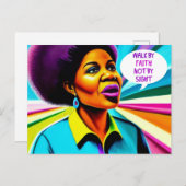 Kirche Lady Wandern durch den Glauben Postkarte (Vorne/Hinten)