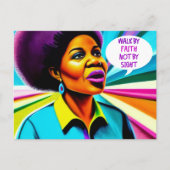 Kirche Lady Wandern durch den Glauben Postkarte (Vorderseite)