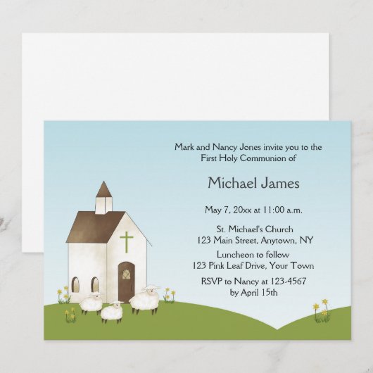 Kirche, Lämmergemeinde Einladung (Vorne/Hinten)