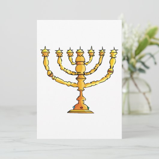 Kirche Menorah Einladung (Stehend Vorderseite)