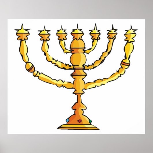 Kirche Menorah Poster (Vorne)