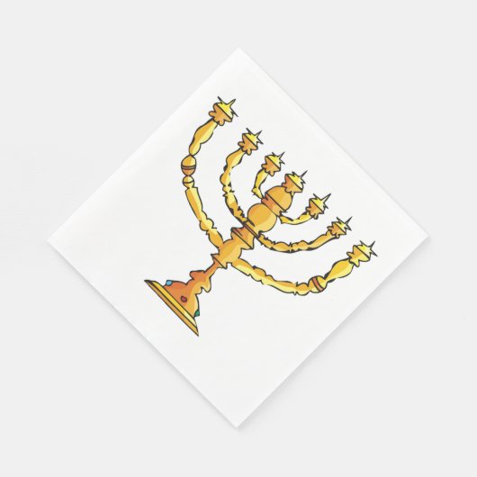 Kirche Menorah Serviette (Ecke)