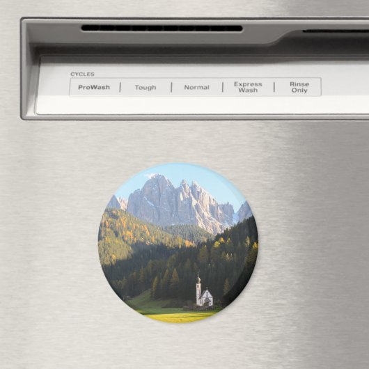 Kirche mit Bergmagneten der Dolomiten Magnet (In Situ (Geschirrspüler))