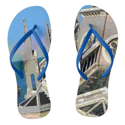 Kirche mit Blick auf den Ozean Badesandalen (Fußbett)