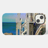 Kirche mit Blick auf den Ozean iPhone Hülle (Rückseite (Horizontal))