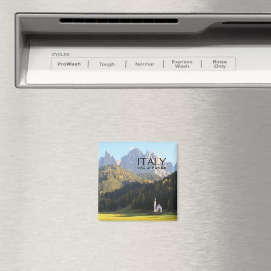 Kirche mit Dolomiten-Souvenirmagneten Magnet (In Situ (Geschirrspüler))