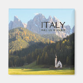 Kirche mit Dolomiten-Souvenirmagneten Magnet (Vorne)