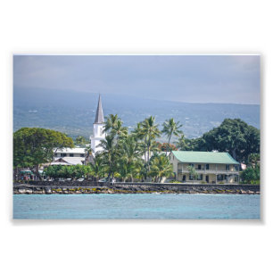 Kirche Mokuaikaua, Schloss Hulihee, Kailua-Kona, H Fotodruck