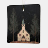 Kirche & Night Sky Keramikornament (Links)