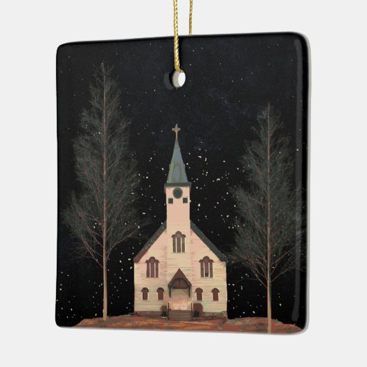 Kirche & Night Sky Keramikornament (Links)