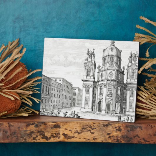 Kirche Notre Dame, Salzburg, Österreich, ab 'Ent Fotoplatte (Seite)