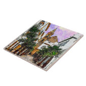 Kirche Nuestra Senora de la Palma. Cadiz, Spanien. Fliese (Seite)