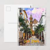 Kirche Nuestra Senora de la Palma. Cadiz, Spanien. Postkarte (Vorne/Hinten)