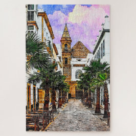 Kirche Nuestra Senora de la Palma. Cadiz, Spanien. Puzzle