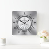 Kirche oder Pfarrer Jubiläum Geschenkideen, Christ Quadratische Wanduhr (Zuhause)