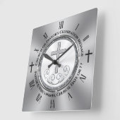 Kirche oder Pfarrer Jubiläum Geschenkideen, Christ Quadratische Wanduhr (Winkel)